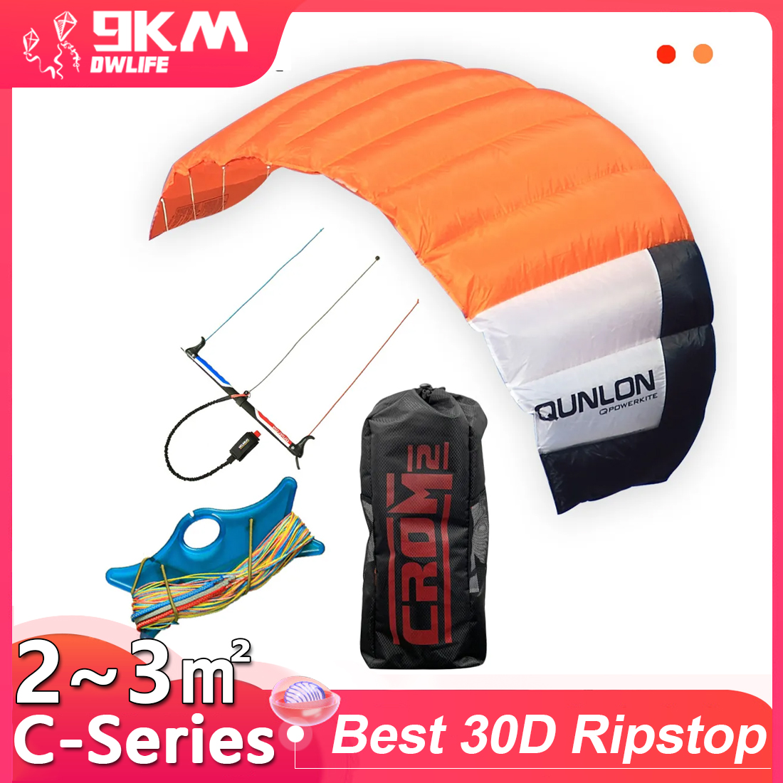 Kite Surf Bar Control - Cometa de tracción eléctrica de Triple